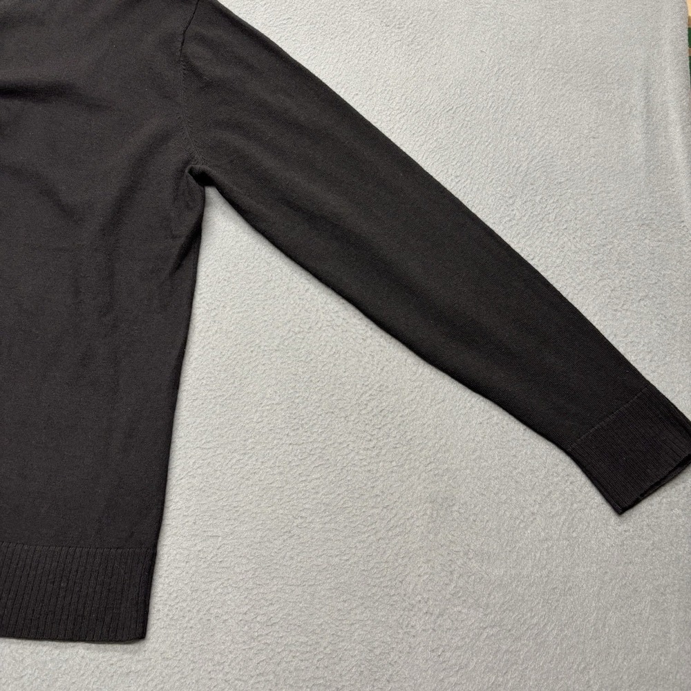 Smartwool Sweater Mens XL Black Merino Wool Blend V Neck Pullover Granola Hiking - Picture 11 of 11